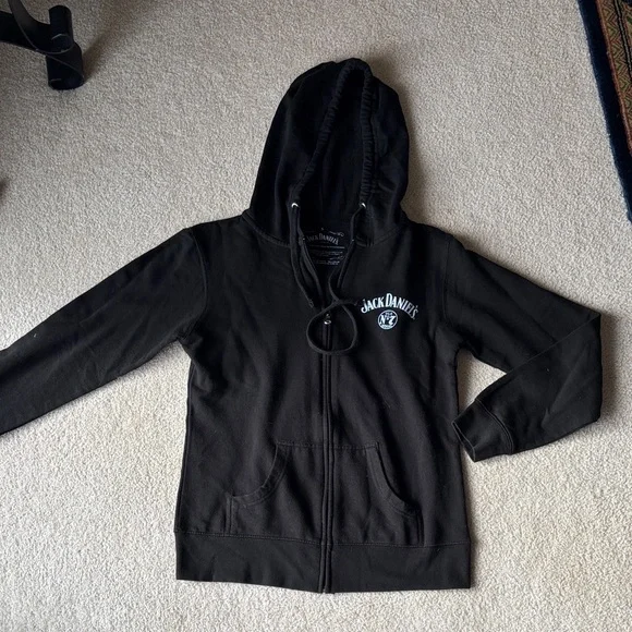 Jack Daniels Black Zip Up Hoodie - Picture 1 of 3